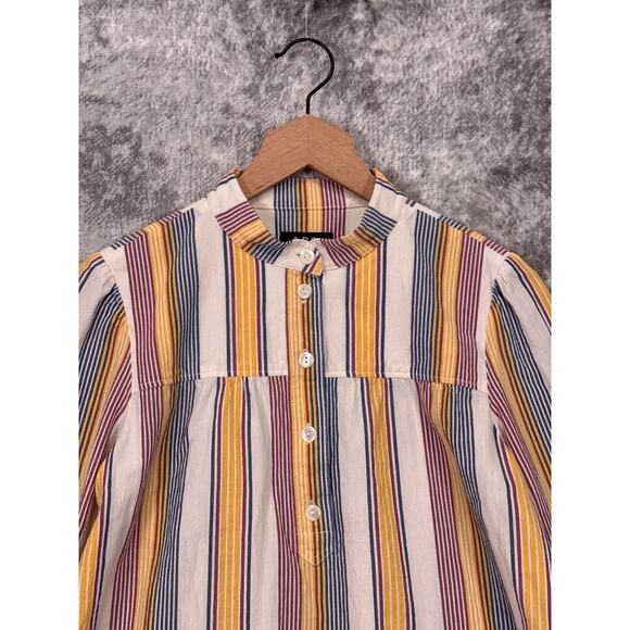 APC Striped Cotton Woven Popover Blouse 34 - Picture 2 of 7